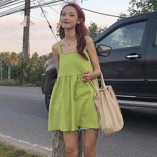 Sleeveless A-line Mini Dress / Bandeau / Set