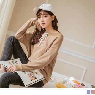Drawstring Two Ways Pullover