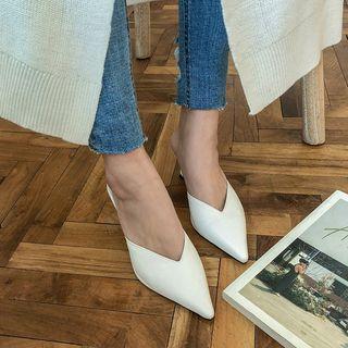 Pointy Heeled Mules