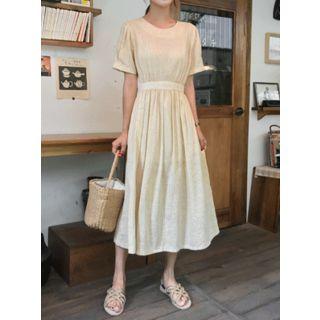 Striped A-line Long Dress