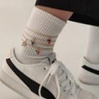 Set Of 4: Rhinestone Fruit Anklet 0879 - Set Of 4 - Gold - One Size