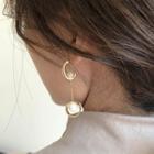 Faux Pearl Accent Drop Earring Gold - One Size