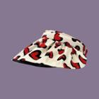 Leopard Print Ruffle Visor Hat