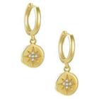 Star Rhinestone Alloy Dangle Earring 18k Gold - Gold - One Size