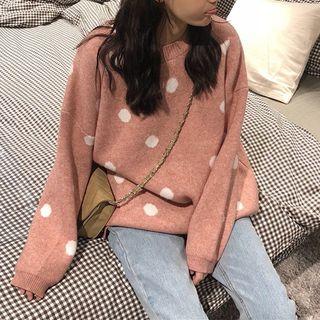 Dotted Long-sleeve Sweater