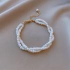 Freshwater Pearl Layered Bracelet Bracelet - White - One Size