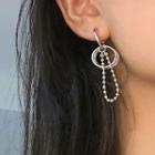 Alloy Hoop & Chain Dangle Earring 1 Pair - Multicolor Ear Tie - One Size