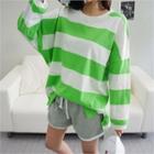 Striped Long Sleeve Loose-fit T-shirt