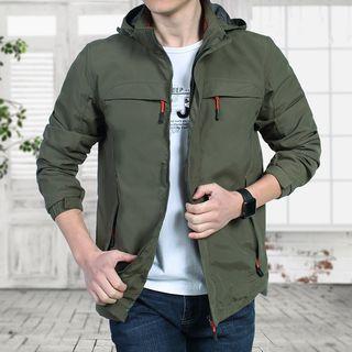 Detachable Hood Zipper Jacket