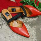 Pointy-toe Banded Mules