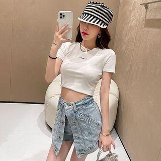 Washed Mini Denim Skort