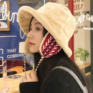 Furry-trim Earflap Bucket Hat