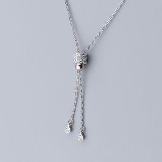 925 Sterling Silver Y Necklace As Shown In Figure - One Size