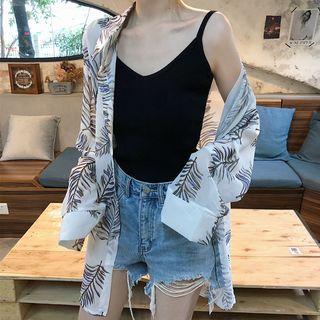 Leaf Print Light Jacket