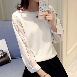 Chiffon Sleeve Sweater