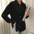Velvet Shirt Black - One Size