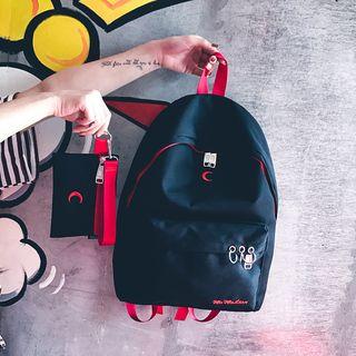Ring Detail Oxford Backpack