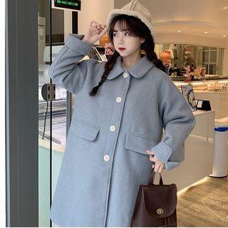 Single-breasted Coat / Midi Sweater Dress / Scarf / Set