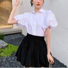 Bead Trim Mini Skirt