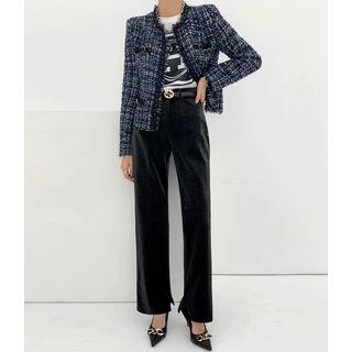 Python-patterned Straight-cut Pants