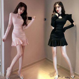 Long-sleeve Traditional Chinese Mini A-line Dress