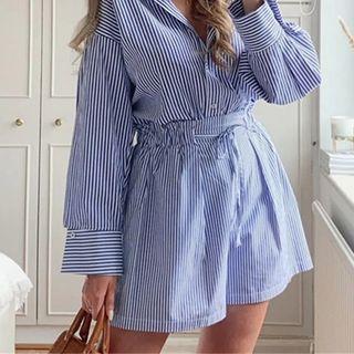 Stripe High Waist Shorts