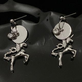 Unicorn Dangle Earring 0507a - 1 Pair - Unicorn - One Size