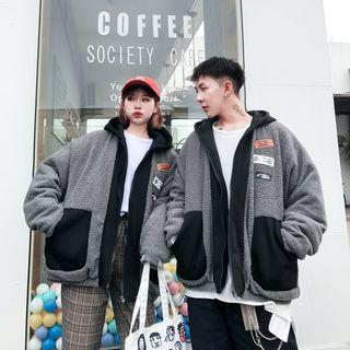 Couple Matching Hooded Zip Fleece Jacket