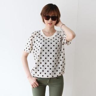 Short-sleeve Polka-dot T-shirt