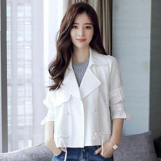 Frilled Elbow-sleeve Jacket