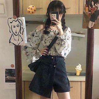 Printed Smock Blouse