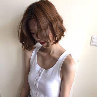 Plain Button Crop Knit Tank Top