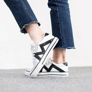 Faux-suede Contrast-trim Sneakers