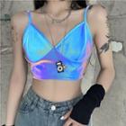 Iridescent Cropped Camisole Top