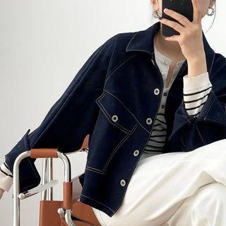 Washed Denim Oversize Jacket