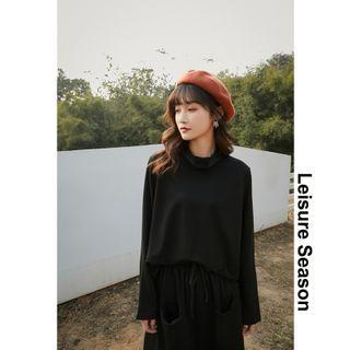 Cowl-neck Asymmetric Loose Top