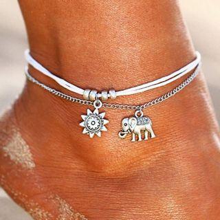 Set: Anklet Af069 - Silver - One Size