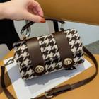 Houndstooth Boston Bag