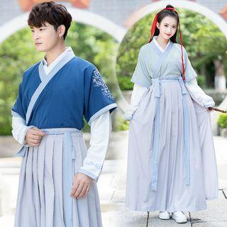 Long-sleeve Hanfu Top / Elbow-sleeve Top / Maxi Skirt / Set