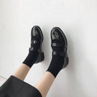 Double-strap Block Heel Mary Jane Pumps