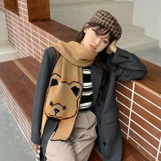 Bear Knit Yarn Scarf