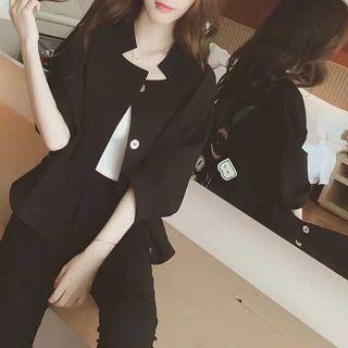 3/4-sleeve Embroidered Jacket