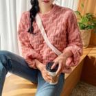 Drop-shoulder Chunky-knit Sweater