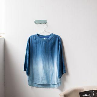 Gradient 3/4-sleeve T-shirt