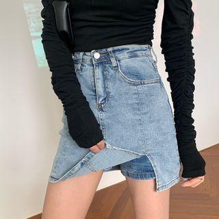 Mini Fitted Denim Skort