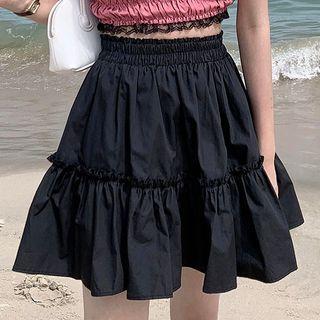 Ruffle Trim Mini Dress