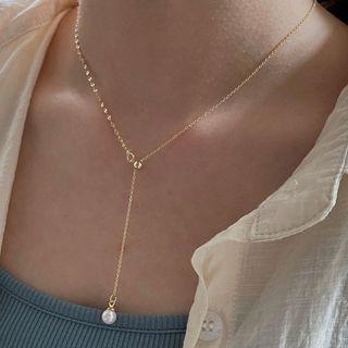 Faux Pearl Necklace E550 - As Shown In Figure - One Size