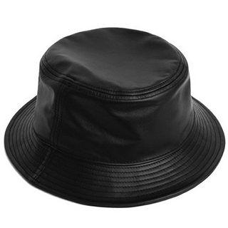Faux-leather Bucket Hat