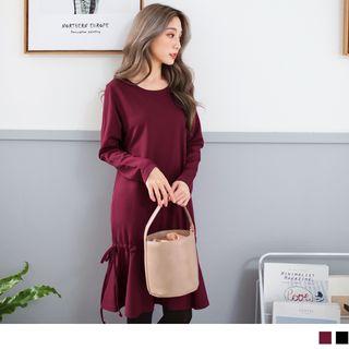 Long Sleeve Plain Mermaid Dress
