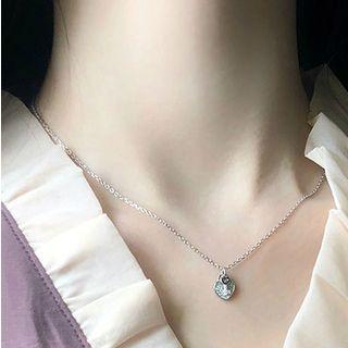 925 Sterling Silver Heart Lock & Key Pendant Necklace